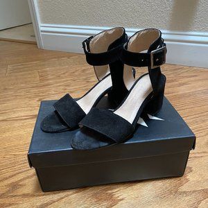 LFL Black Suede Sandals